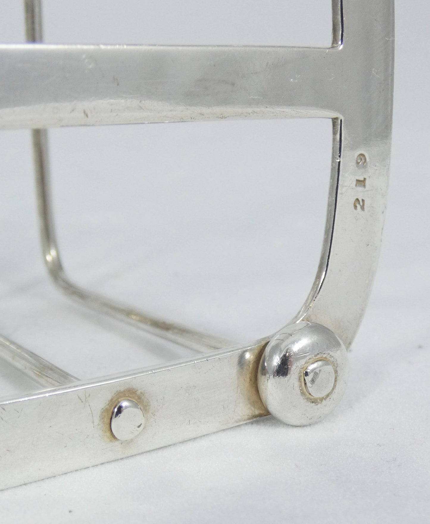 Antique Art Deco 1925 Hukin Heath Pair Sterling Silver Toast Racks Letter Holder