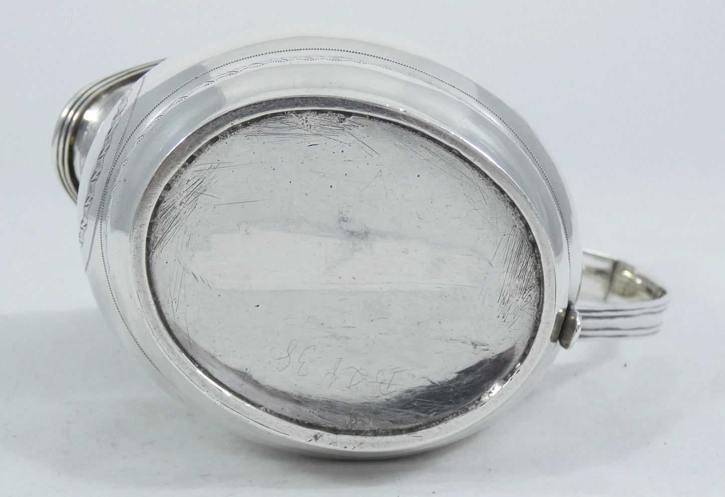 Antique Georgian 1805 Sterling Silver Sugar Milk Jug Creamer Bright Cut T Dicks