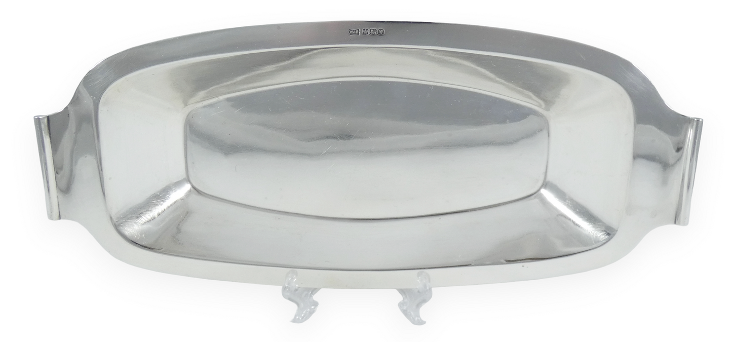 Antique Art Deco 1939 Heavy Sterling Silver 32cm Oval Serving Bowl Tray Dish W&H