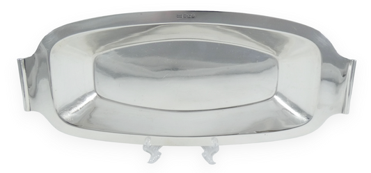 Antique Art Deco 1939 Heavy Sterling Silver 32cm Oval Serving Bowl Tray Dish W&H