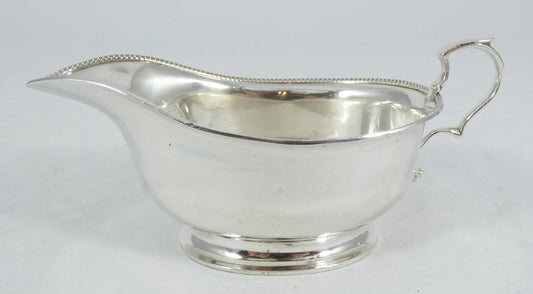 Antique Art Deco 1924 Sterling Silver Gravy Boat Sauce Jug Creamer Adie Brothers