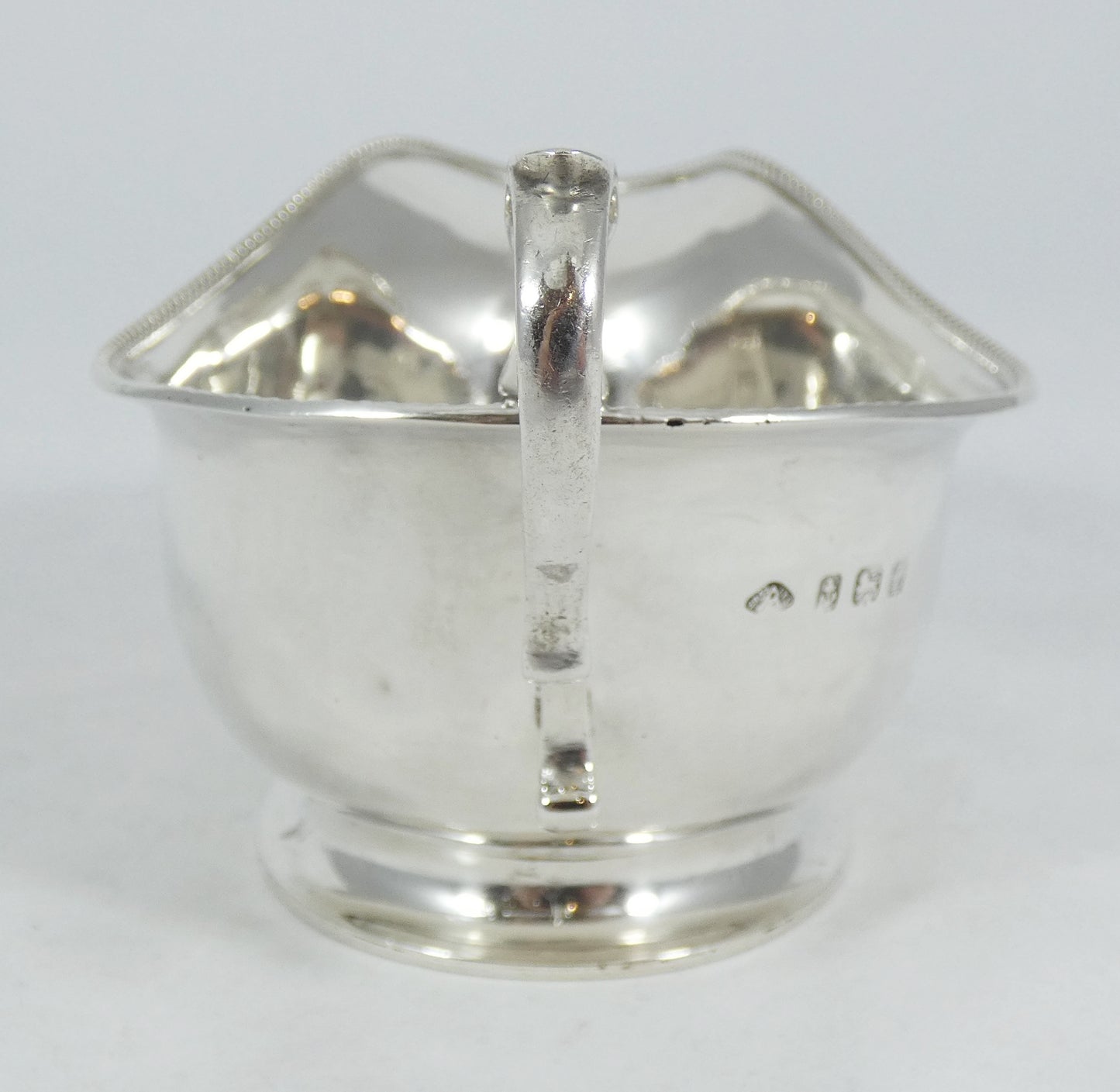 Antique Art Deco 1924 Sterling Silver Gravy Boat Sauce Jug Creamer Adie Brothers