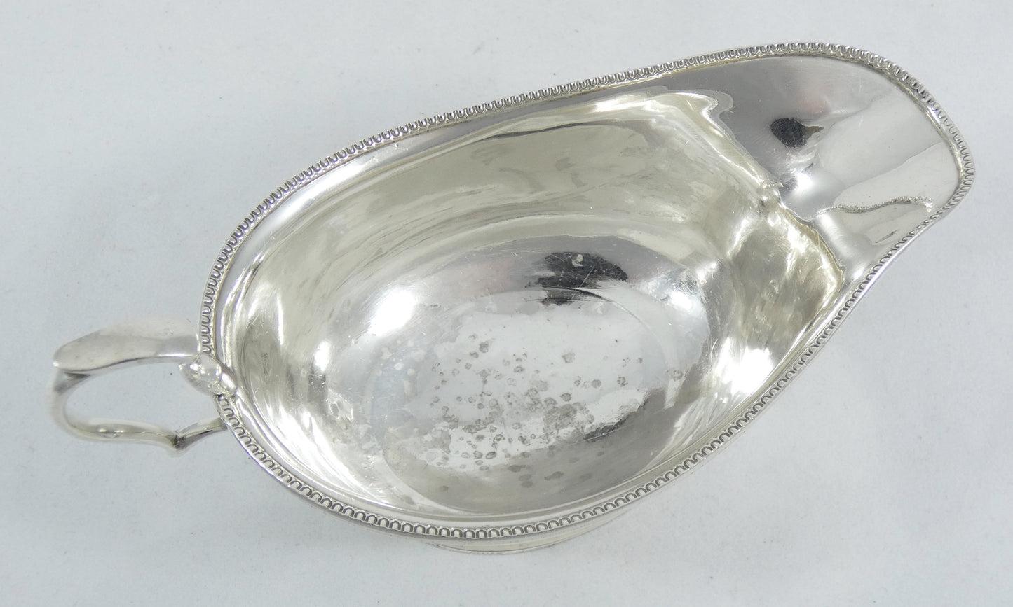 Antique Art Deco 1924 Sterling Silver Gravy Boat Sauce Jug Creamer Adie Brothers