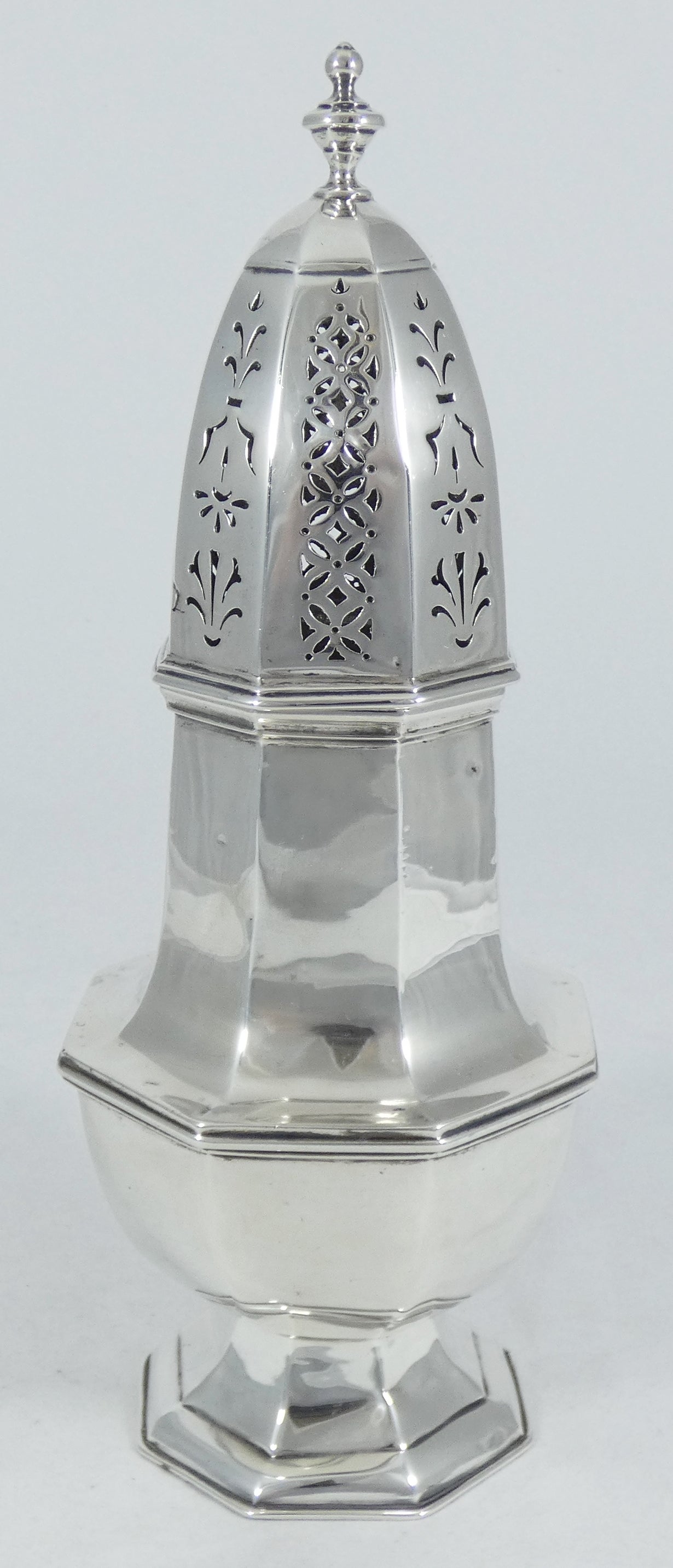 Antique Victorian 1898 Large 24.5cm Sterling Silver Sugar Caster Sifter Shaker