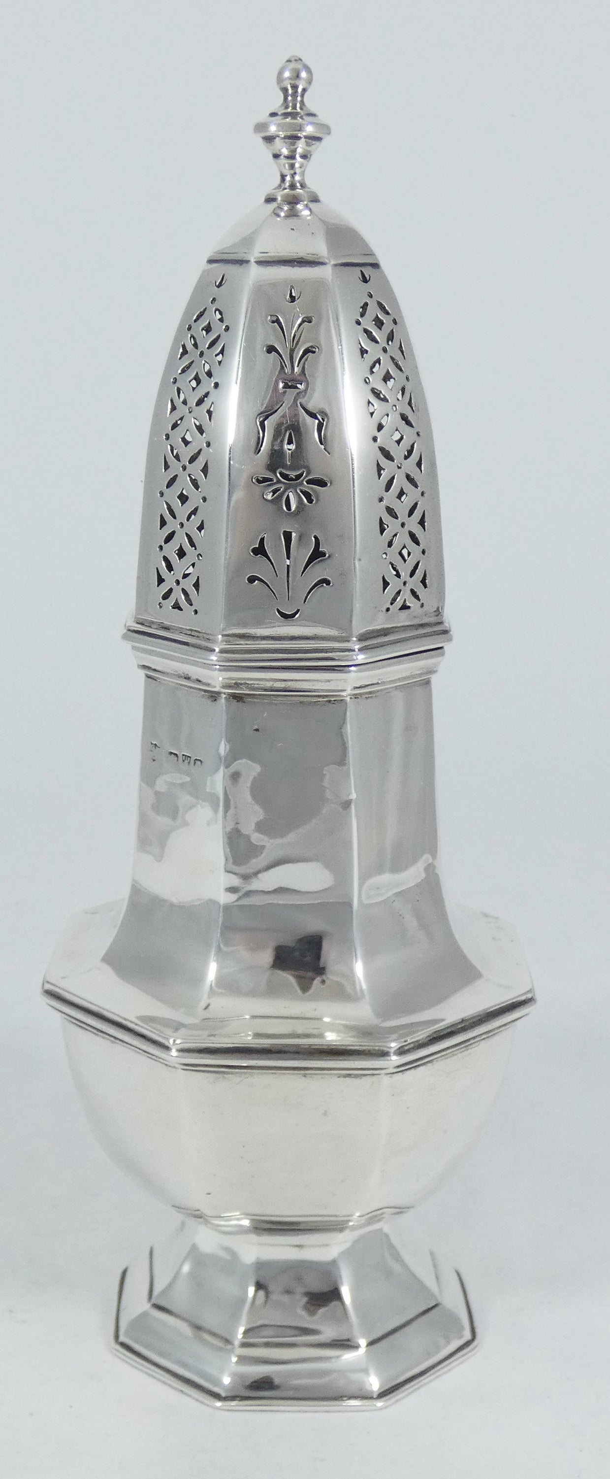 Antique Victorian 1898 Large 24.5cm Sterling Silver Sugar Caster Sifter Shaker