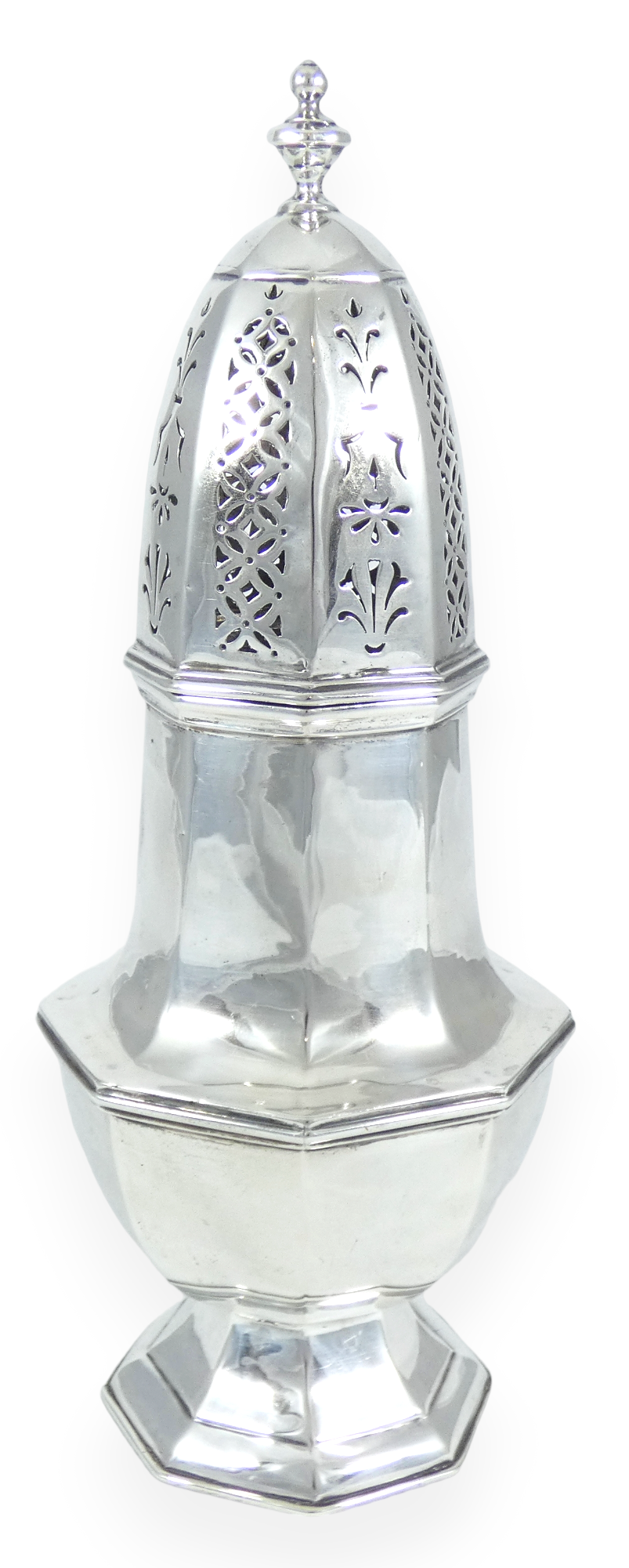 Antique Victorian 1898 Large 24.5cm Sterling Silver Sugar Caster Sifter Shaker