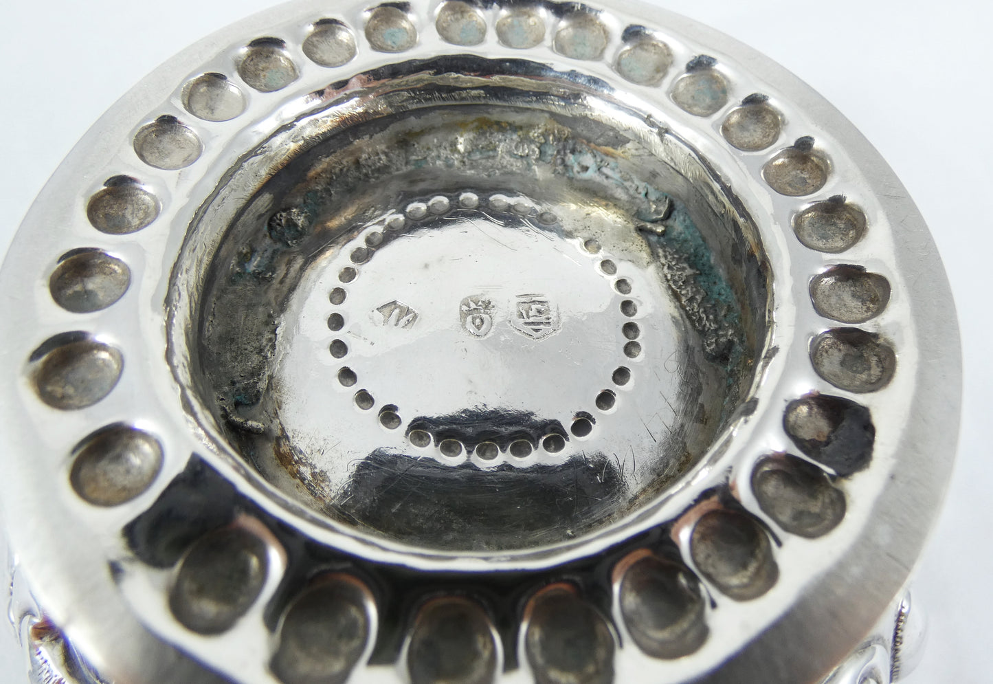 Antique Dutch 1700's Solid Silver Roomkom Sugar Cream Brandy Footed Serving Bowl