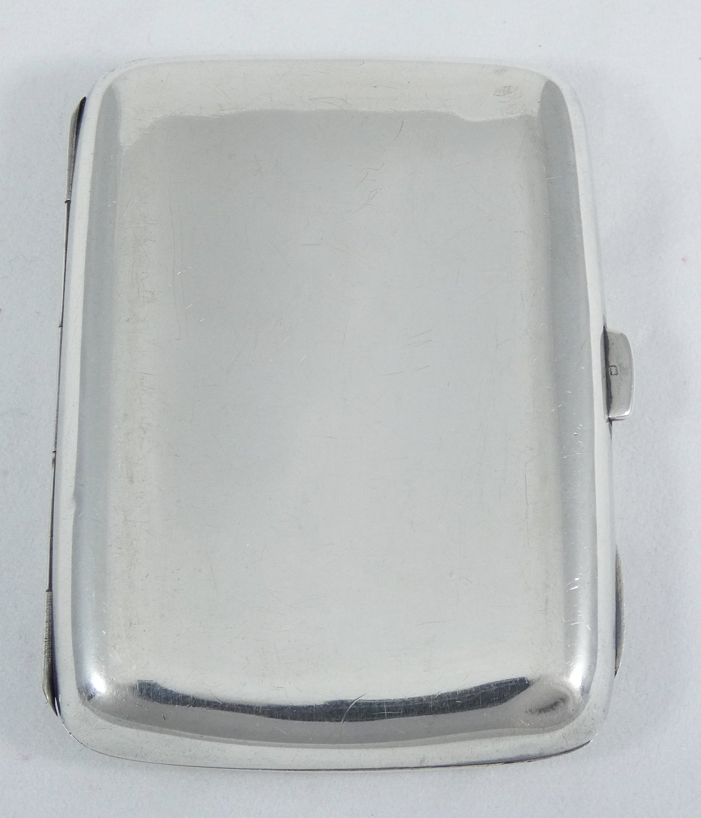 Antique Edwardian 1900 Sterling Silver Acid Etched Cigarette Card Case Soldier