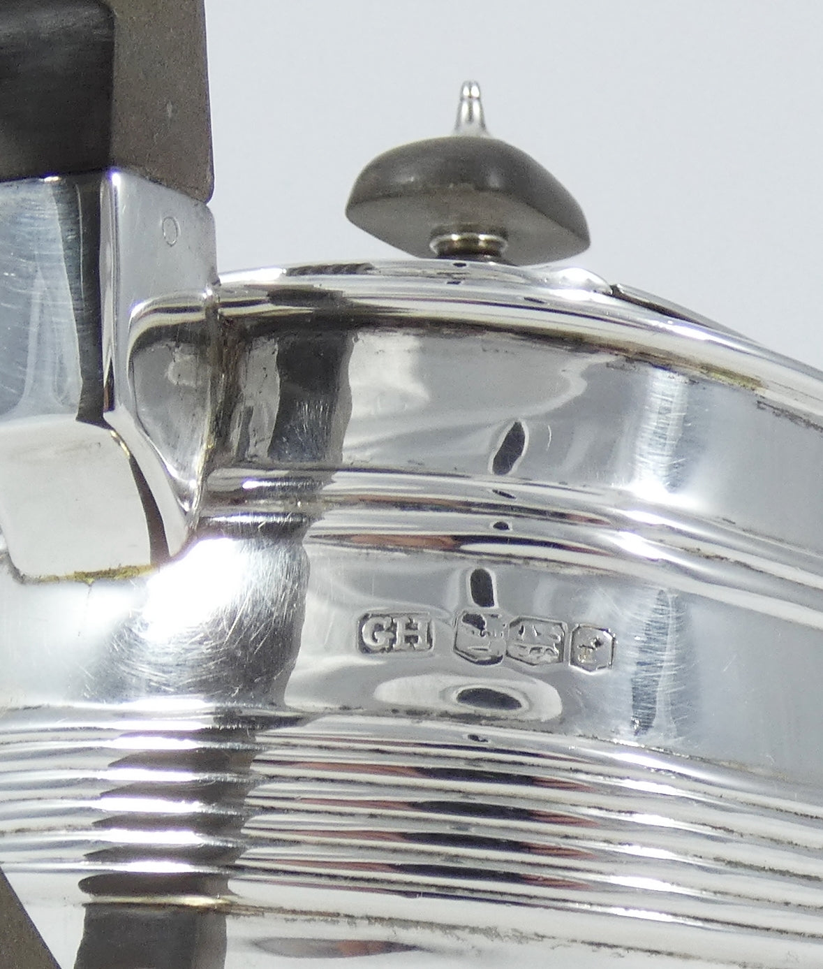 Antique Art Deco 1923 Sterling Silver Georgian Style 800ml Teapot Tea Pot Set HB