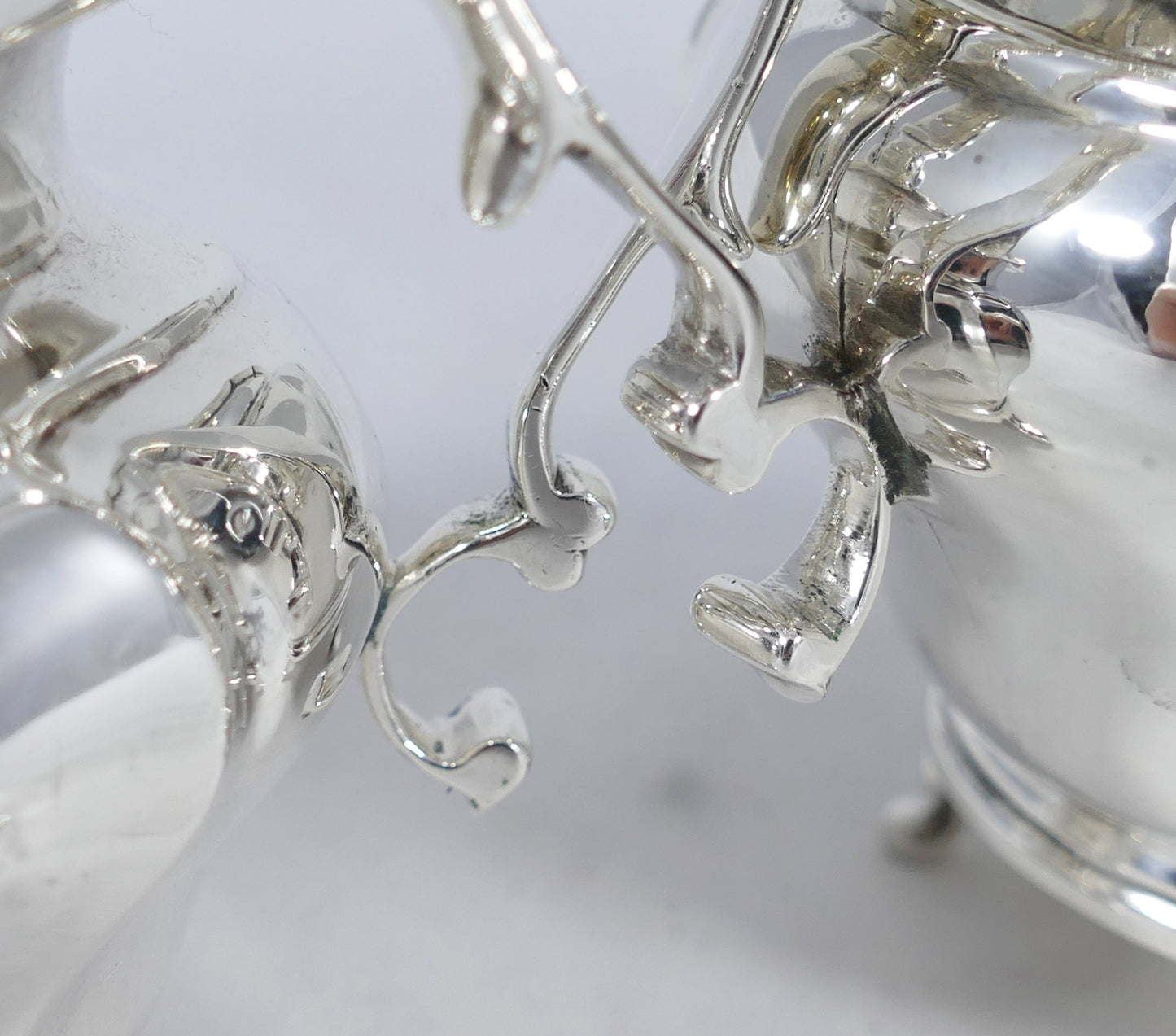 Antique Edwardian 1904 Sterling Silver 2pc Sugar Bowl Milk Jug Creamer Tea Set