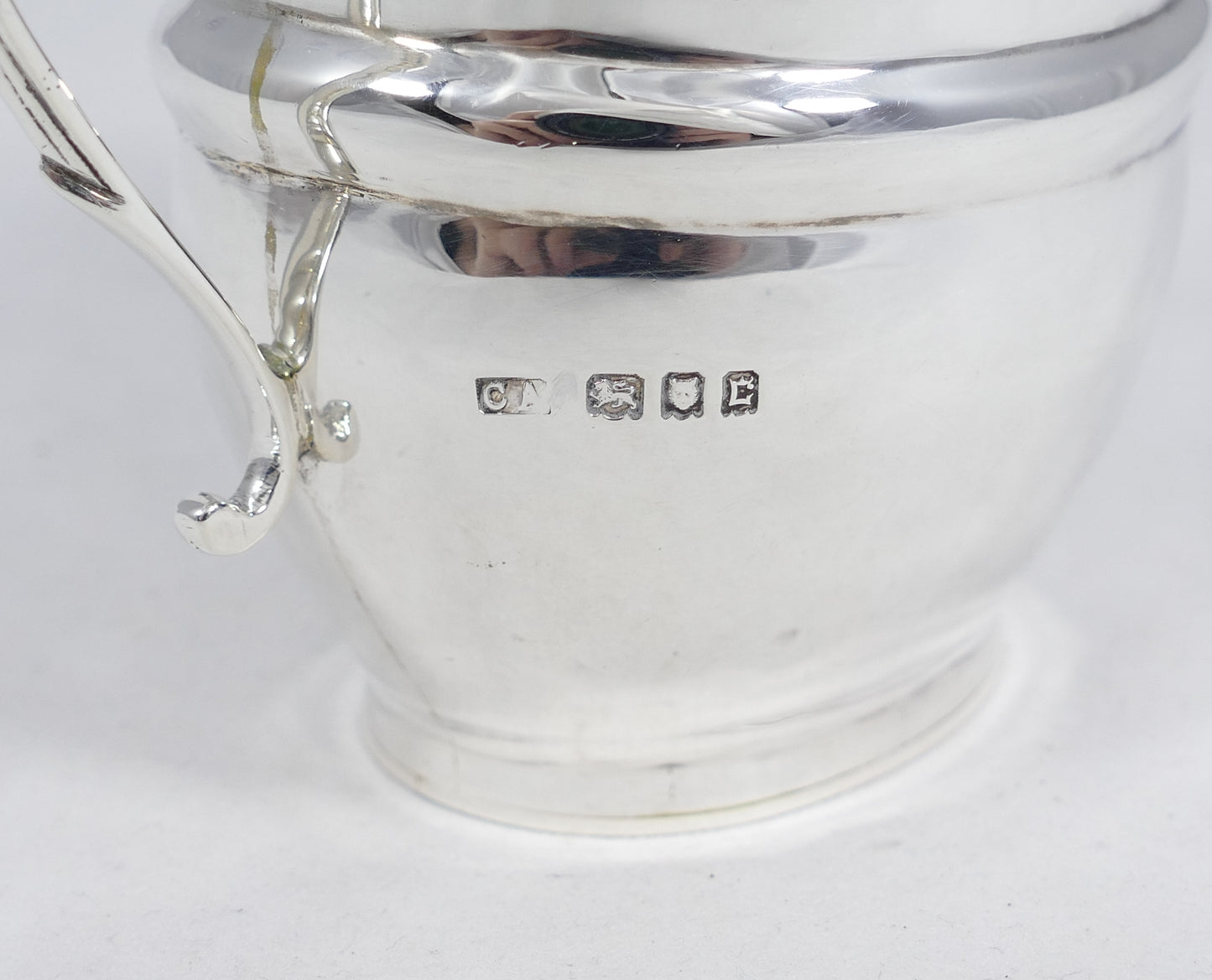 Antique Edwardian 1918 Heavy Sterling Silver Milk Cream Jug Creamer Georgian Set